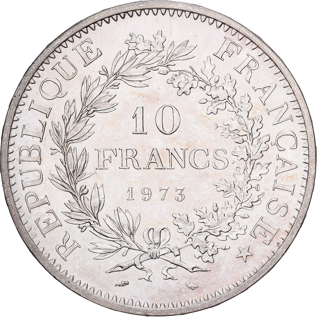 France, 10 Francs, Hercule, 1973, MDP, Silver, MS(63), Gadoury:813