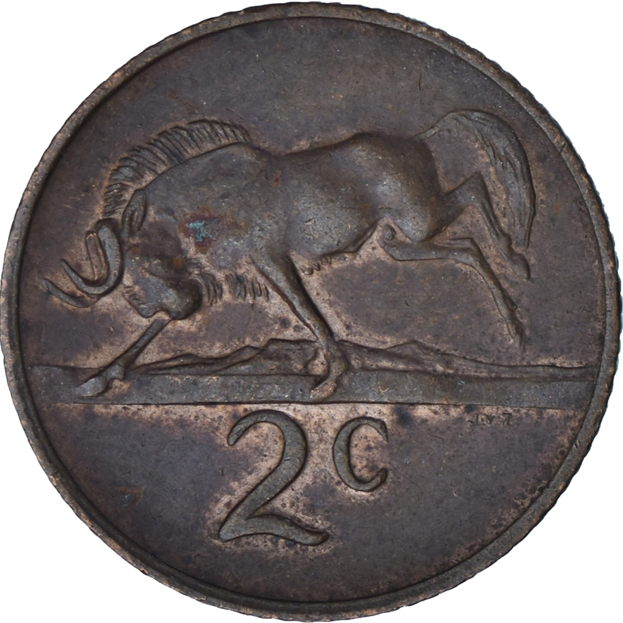 South Africa, 2 Cents, 1968