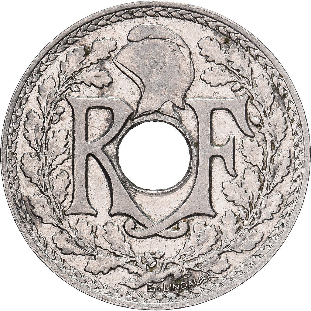 France, 25 Centimes, Lindauer, 1914, Paris, Souligné, Nickel, MS(63)