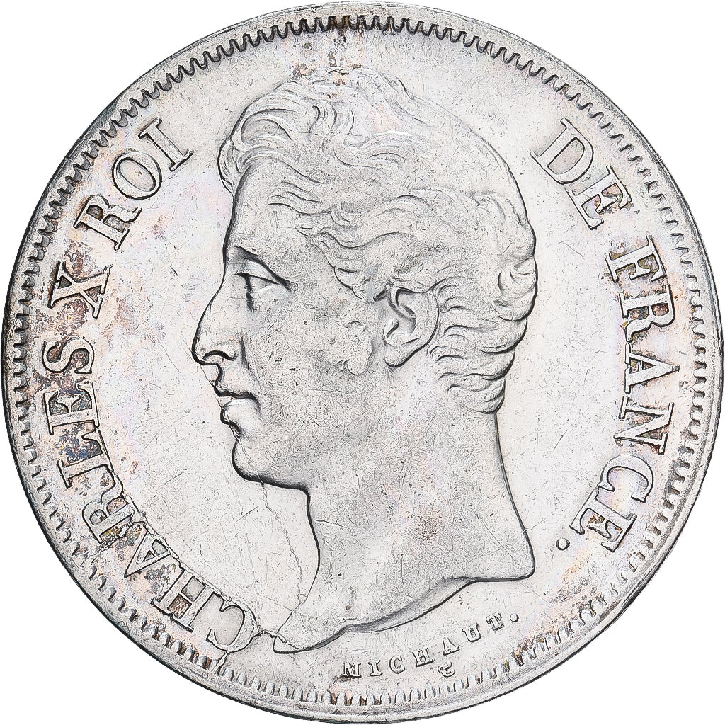 Frankreich, Charles X, 5 Francs, 1830, Lille, Silber, SS, Gadoury:614
