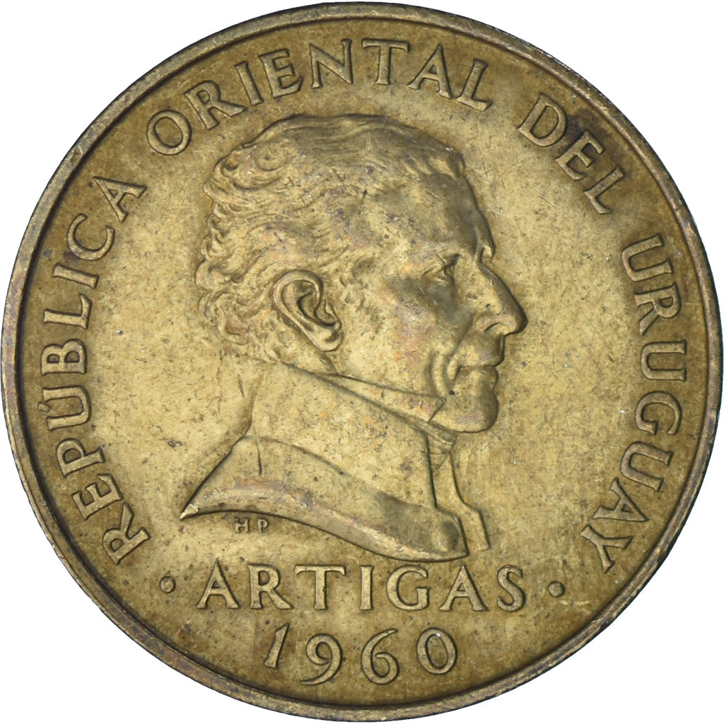 Uruguai, 10 Centesimos, 1960