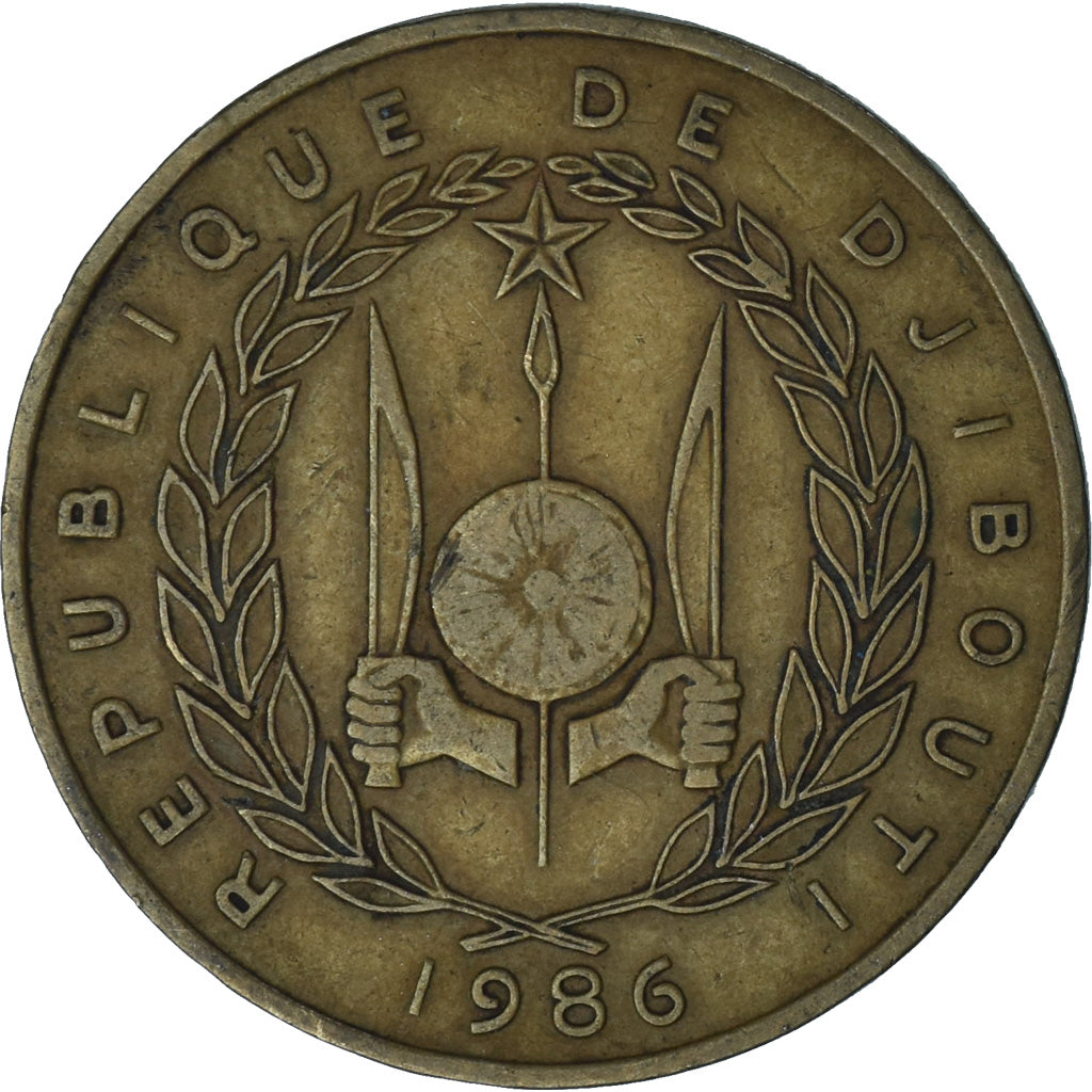 Gibuti, 20 Francs, 1986