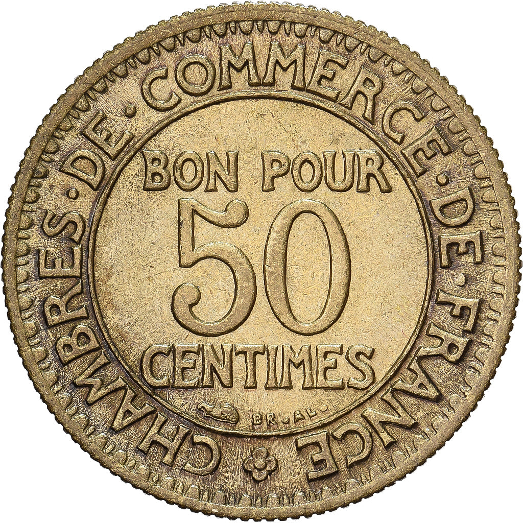 France, 50 Centimes, Chambre de commerce, 1926, Paris, Cupro-Aluminium, SPL
