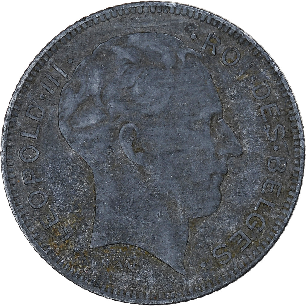 Belgium, 5 Francs, 5 Frank, 1945