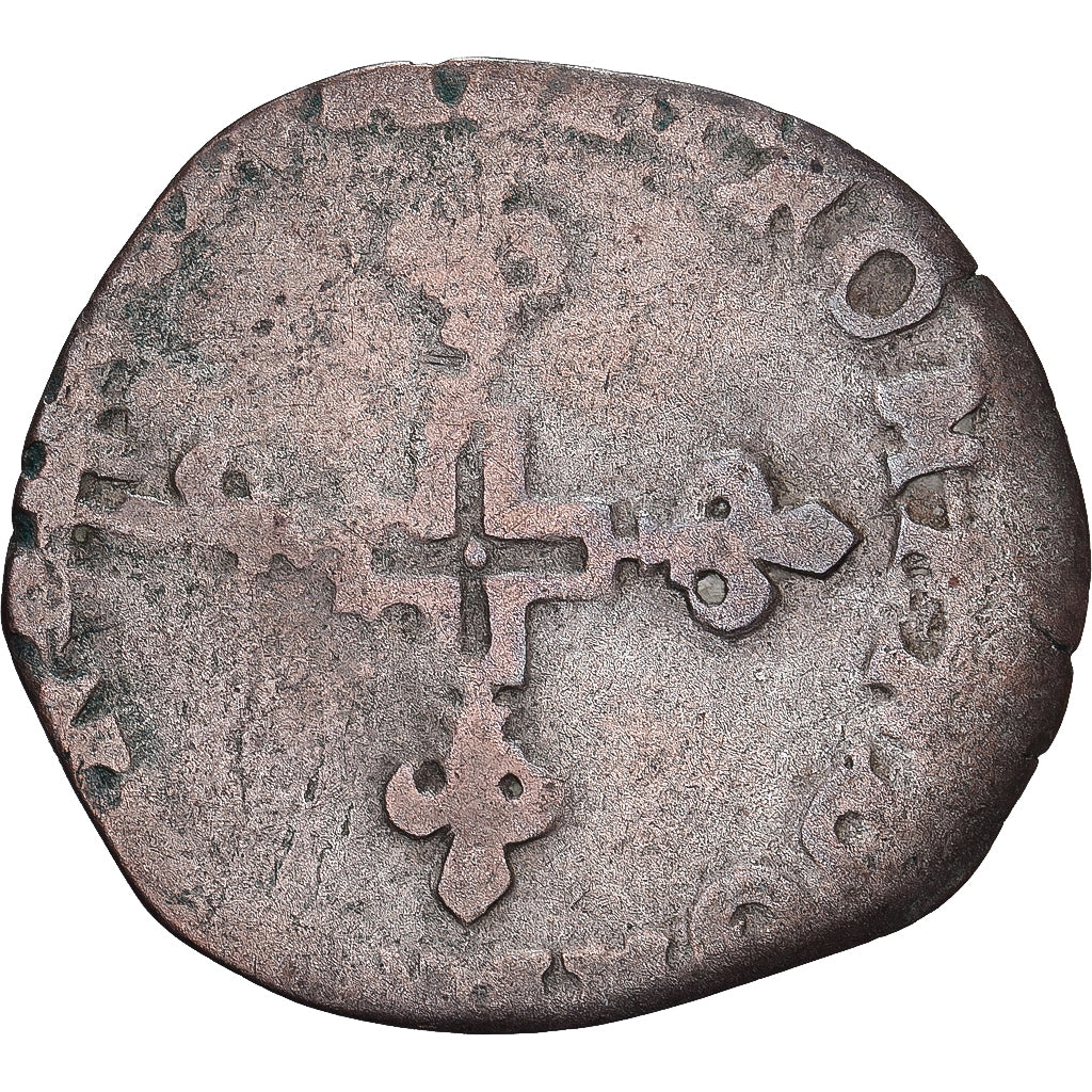 Francia, Henri IV, Double Sol Parisis, 1591, Biglione, B+, Gadoury:573