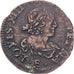 France, Louis XIII, Double Tournois, 1639, Tours, Cuivre, TB, Gadoury:11
