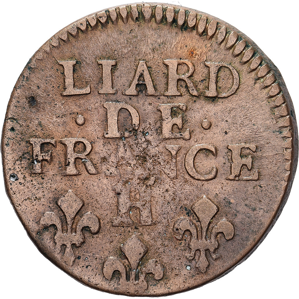 Frankrijk, Louis XIV, Liard de France, 1696, La Rochelle, Koper, FR+, Gadoury:81