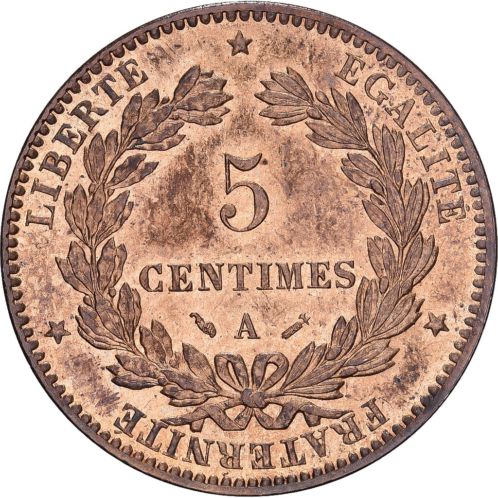 Francia, 5 Centimes, Cérès, 1881, Paris, Bronce, SC, Gadoury:157a