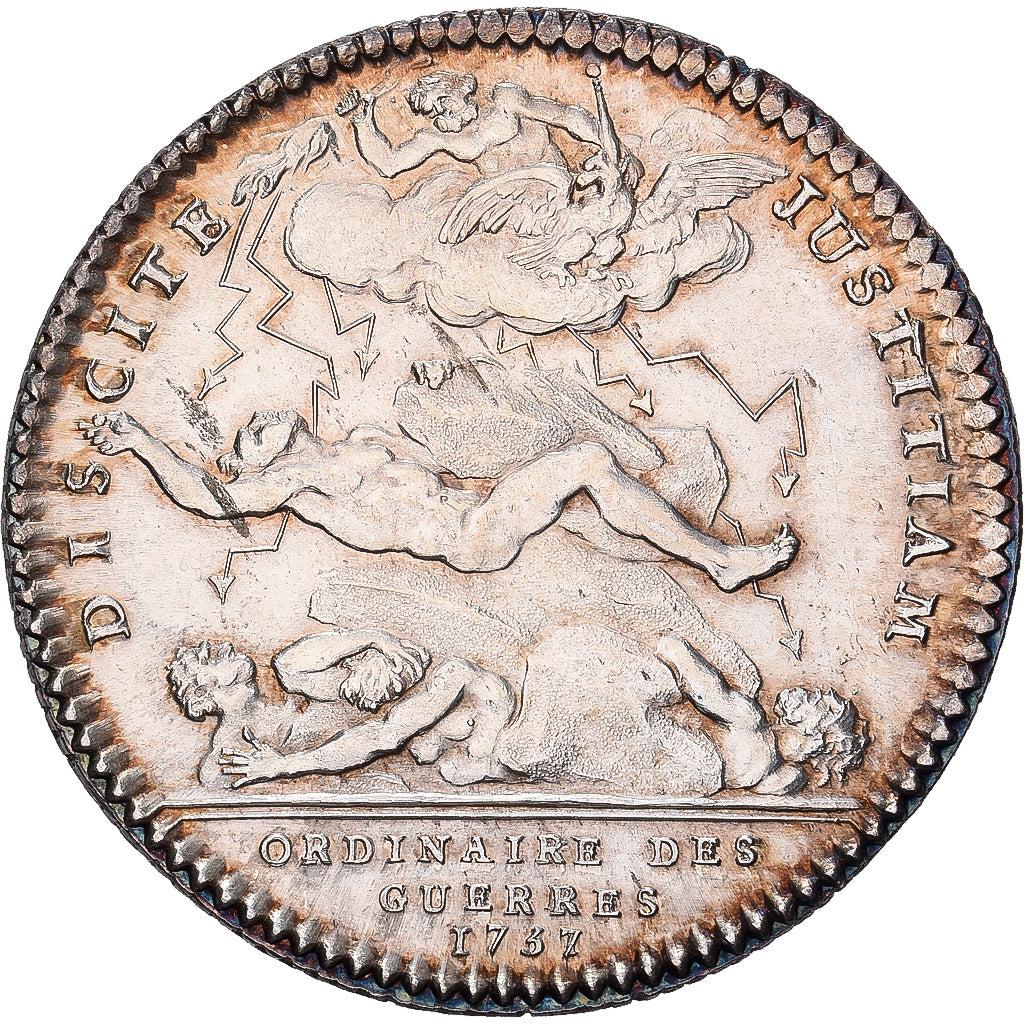 Francia, ficha, Louis XV, Ordinaire des Guerres, 1757, Argento, SPL