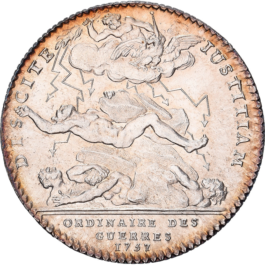 France, Jeton, Louis XV, Ordinaire des Guerres, 1757, Argent, SPL