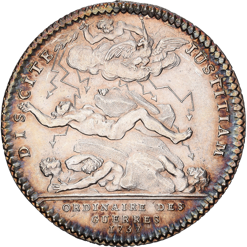 France, Token, Louis XV, Ordinaire des Guerres, 1757, Silver, MS(63)