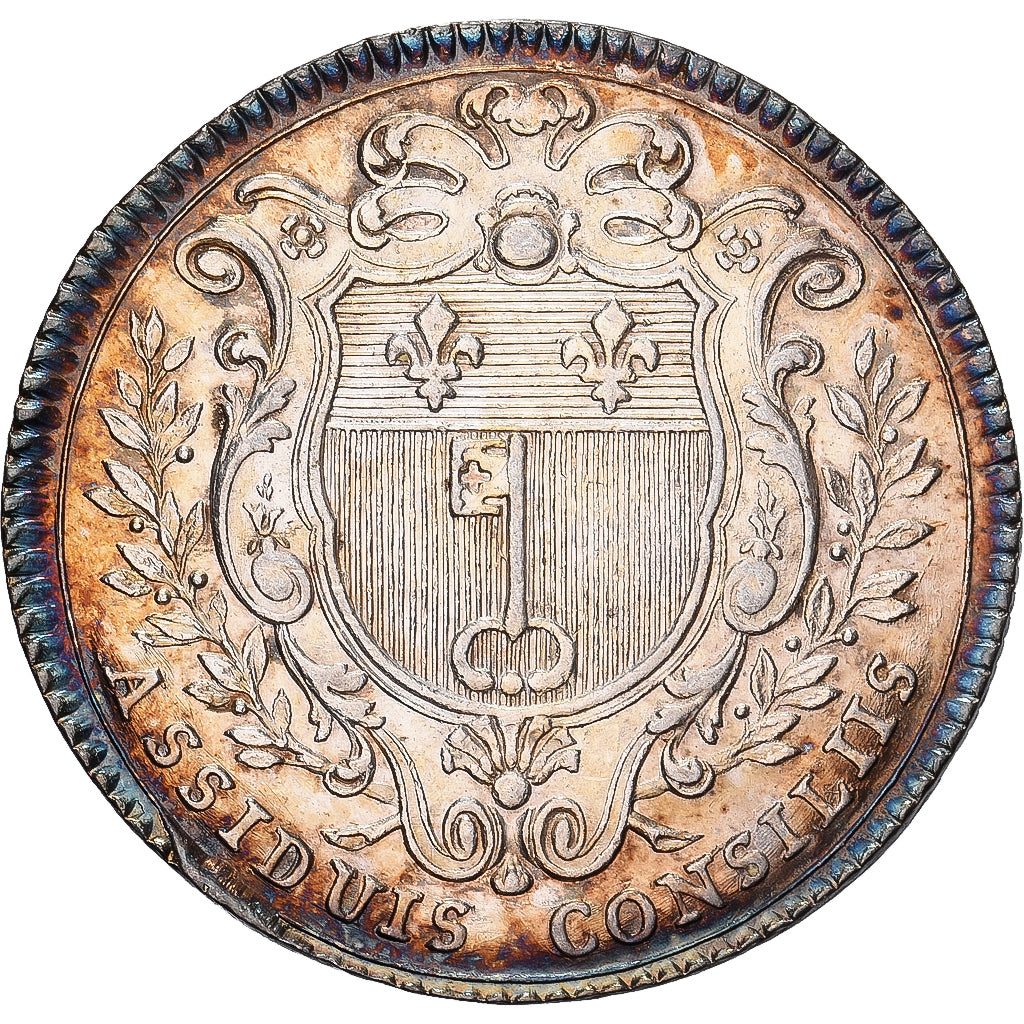 Francia, zeton, Louis XV, Anjou, Noblesse, Ville d'Angers, Plata, SC
