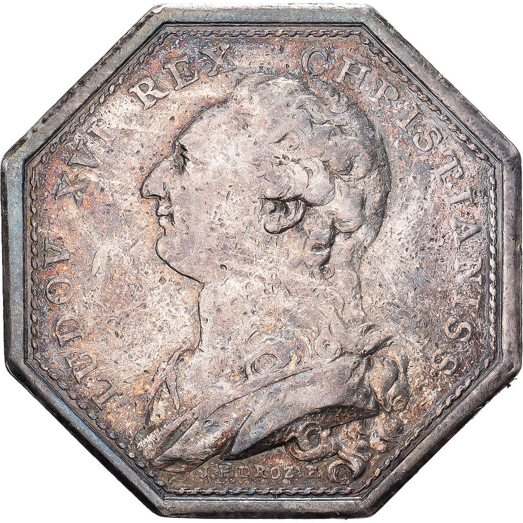 Francia, Game Token, Louis XVI, Plata, Droz, MBC