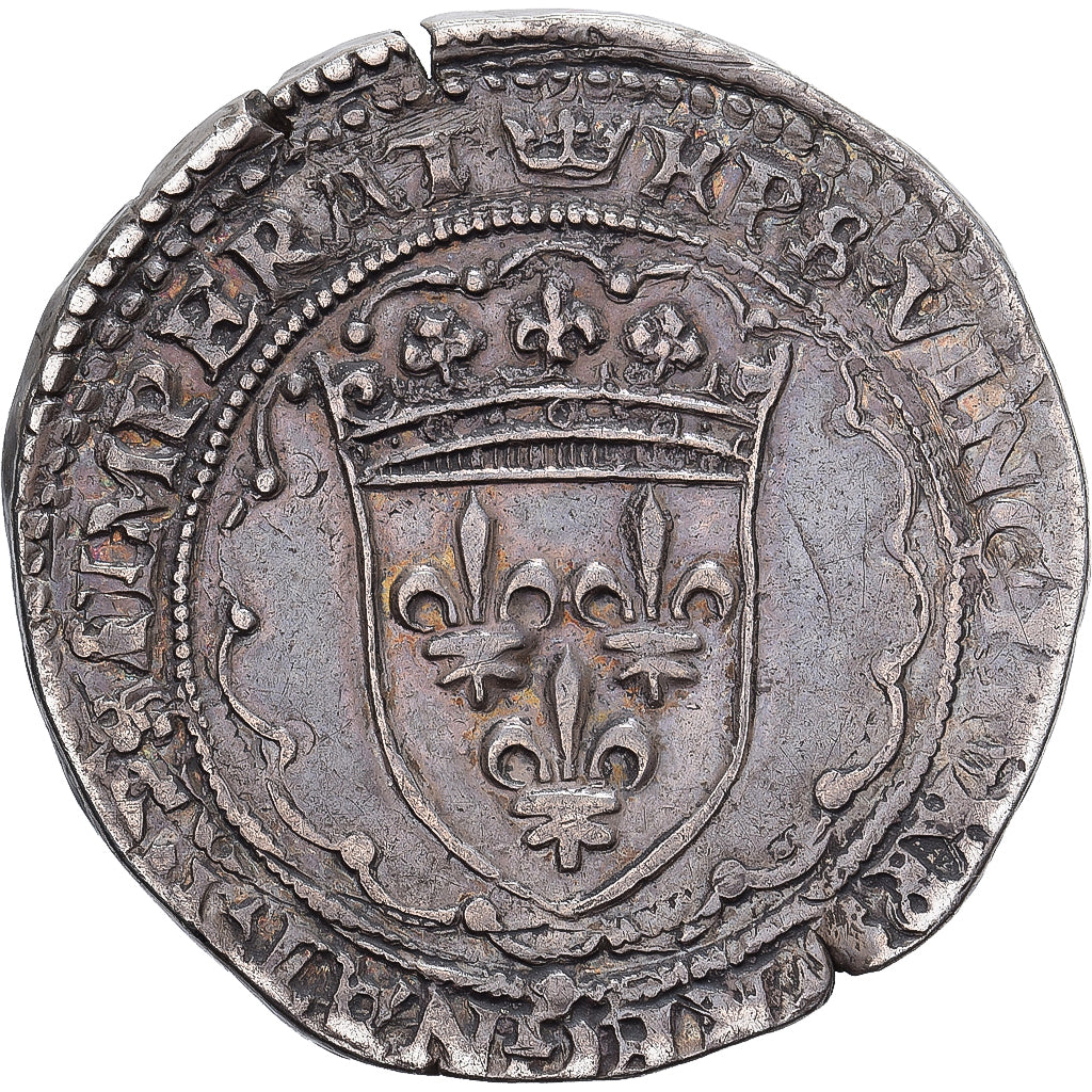 Francja, François Ier, Teston, 1540-1547, Rouen, Srebro, VF(30-35)
