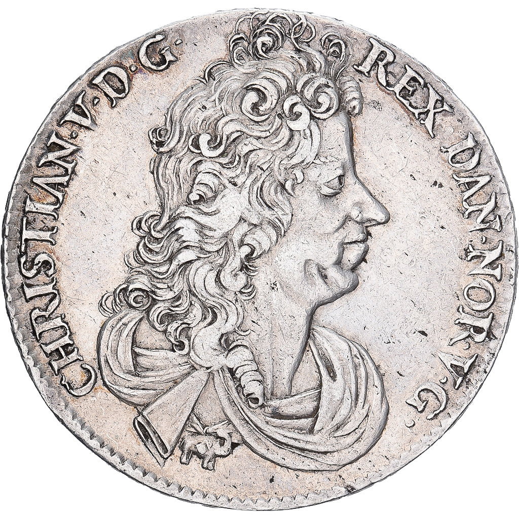 Norvège, Christian V, Speciedaler, 1694, Kongsberg, Argent, TTB, KM:193
