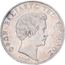 Greece, Othon, 5 Drachmai, 1833, Paris, Silver, EF(40-45), KM:20