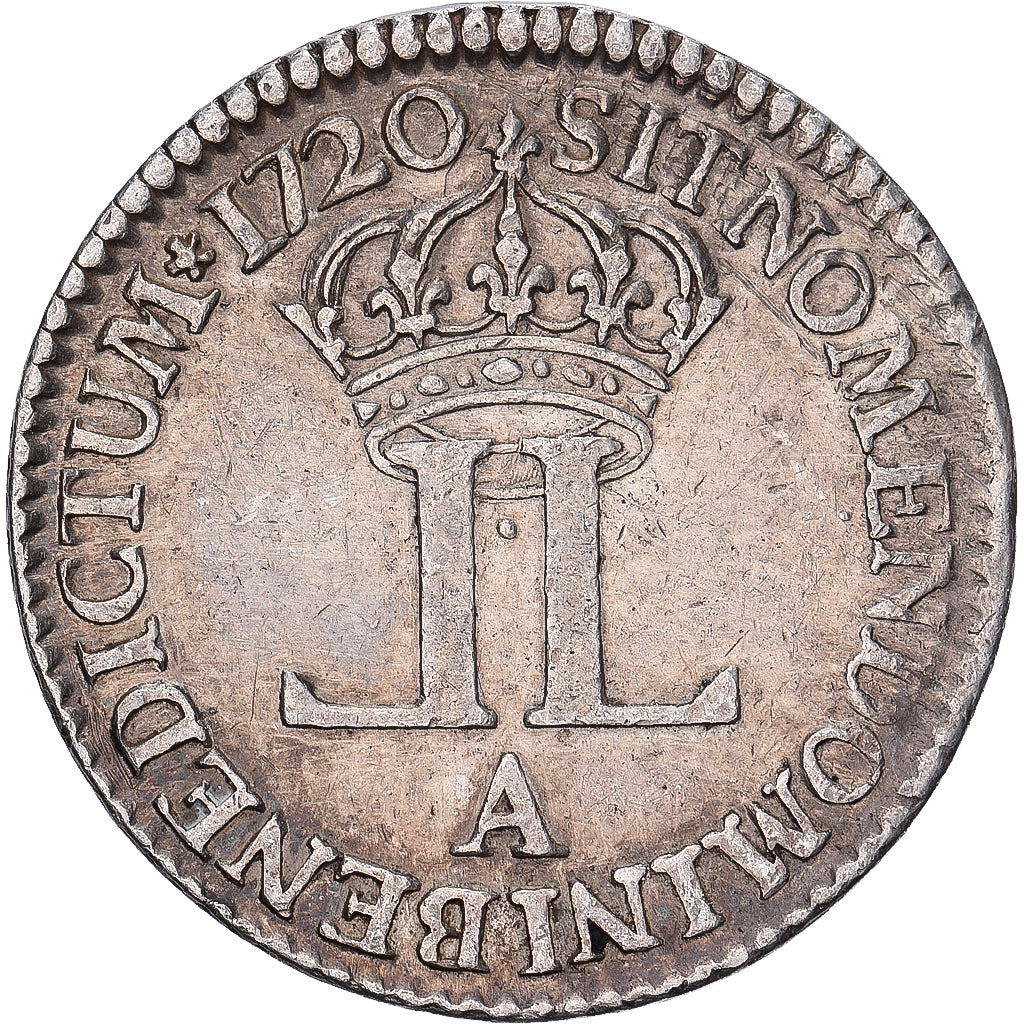 Frankreich, Louis XV, 20 Sols, 1720, Paris, Silber, SS+, Gadoury:296