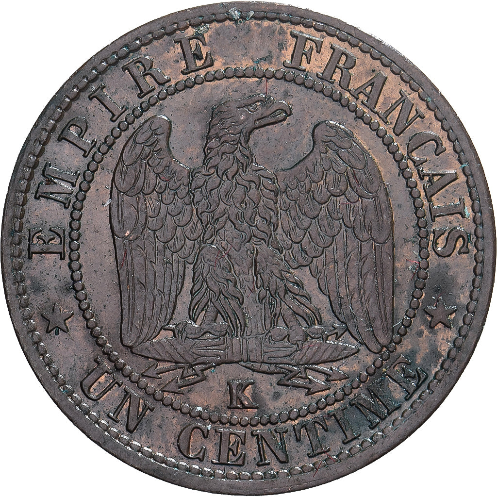 France, Napoléon III, 1 Centime, 1862, Bordeaux, Bronze, SUP, Gadoury:87