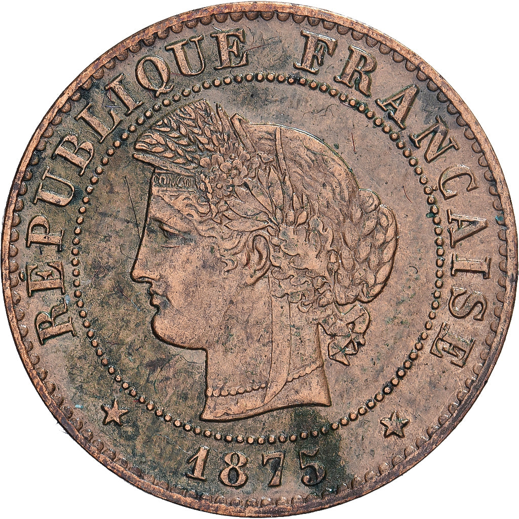 Francia, 1 Centime, Cérès, 1875, Paris, Bronce, EBC, Gadoury:88