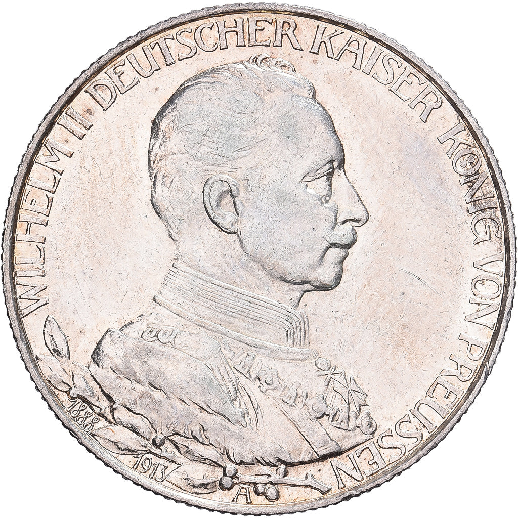 Pruissen, Wilhelm II, 2 Mark, 1913, Berlin, Zilver, UNC-, KM:533