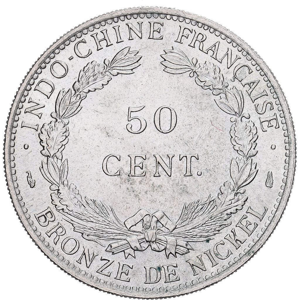 Indochine française, 50 Centièmes, 1946, Paris, Essai, Nickel-Bronze, SPL