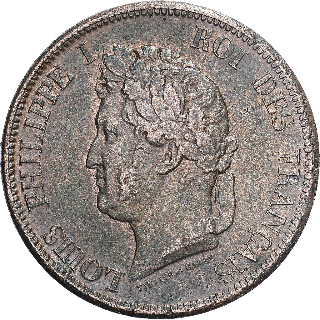 Antillas francesas, Louis Philippe I, 10 Centimes, 1844, Paris, Bronce, EBC