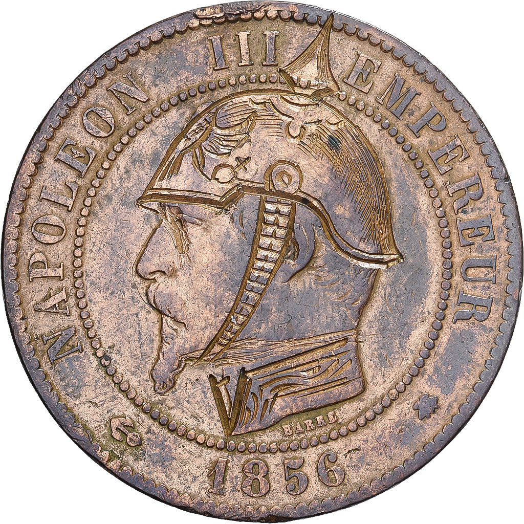 France, 10 Centimes, Napoléon III, Satirique, 1870, Cuivre, TTB