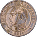 France, 10 Centimes, Napoléon III, Satirique, 1870, Cuivre, TTB