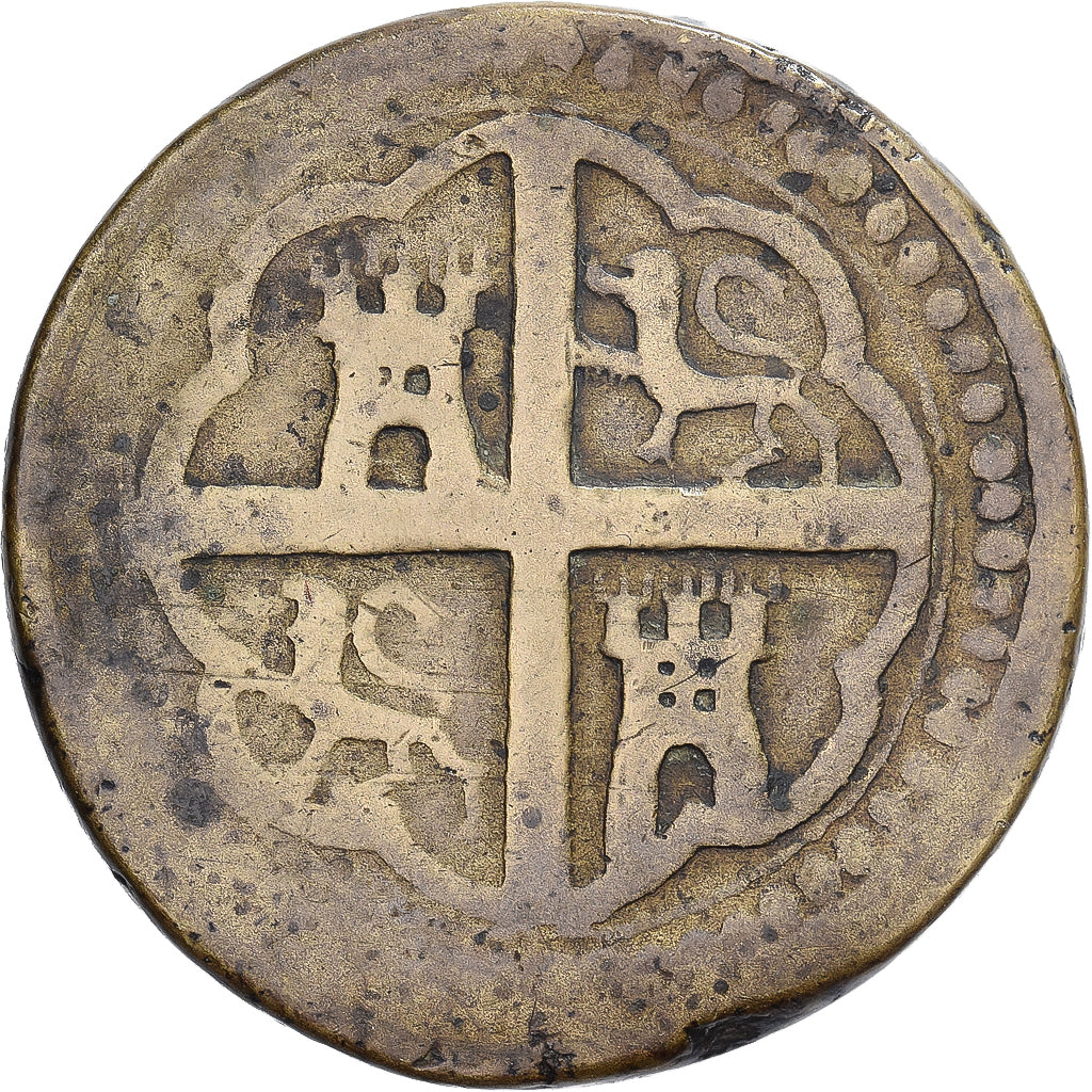 Spain, Monetary weight, 8 Réaux, Bronze, VF(30-35)