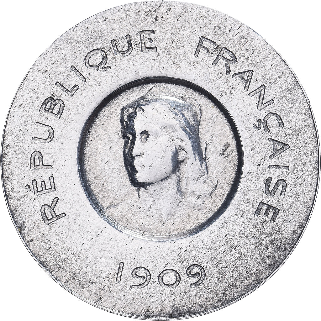 Frankreich, 10 Centimes, François Rude, 1909, Paris, Specimen, Aluminium, UNZ