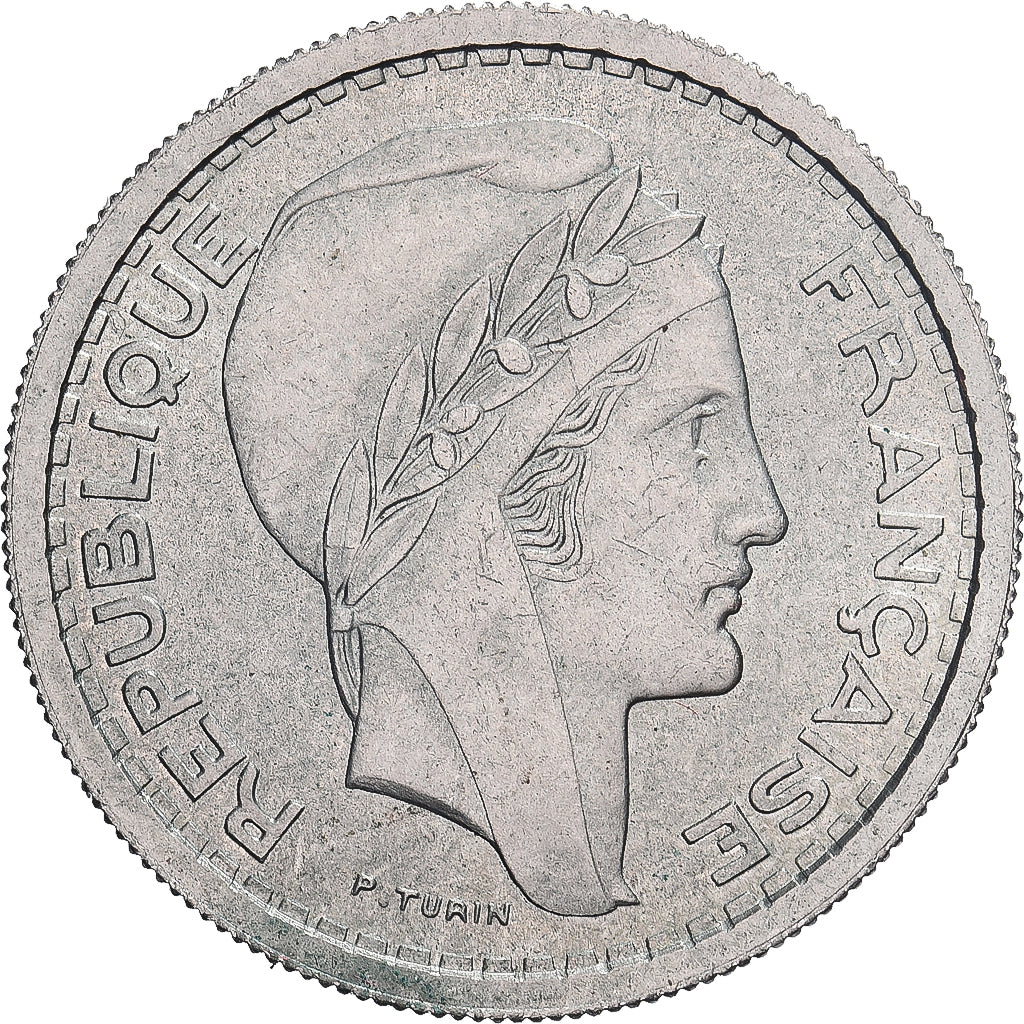 Algeria, 20 Francs, Turin, 1949, Paris, Pattern, Cupronickel, SC, KM:E1