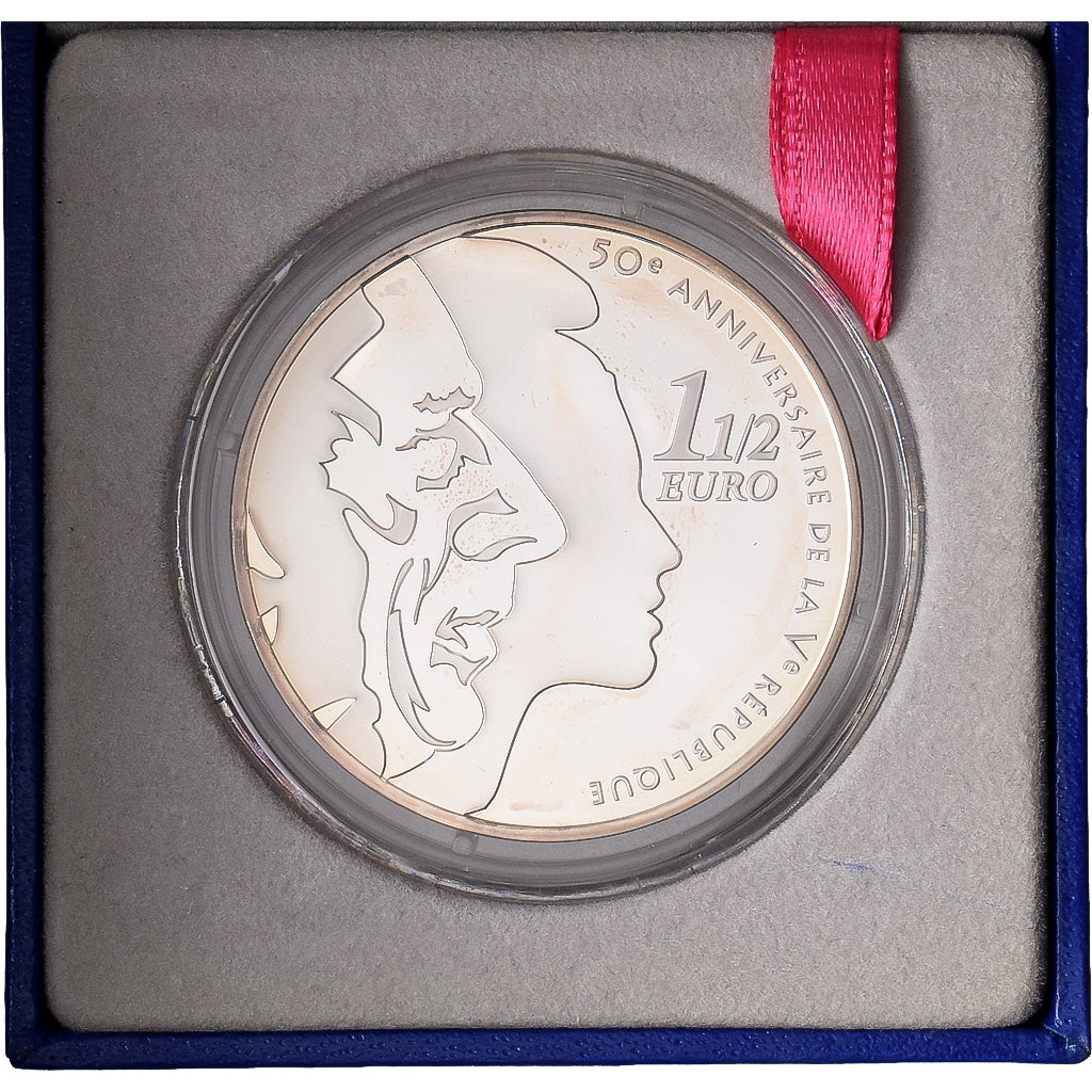 France, 1-1/2 Euro, Semeuse, Proof, 2008, MDP, Silver, MS(65-70), KM:1537