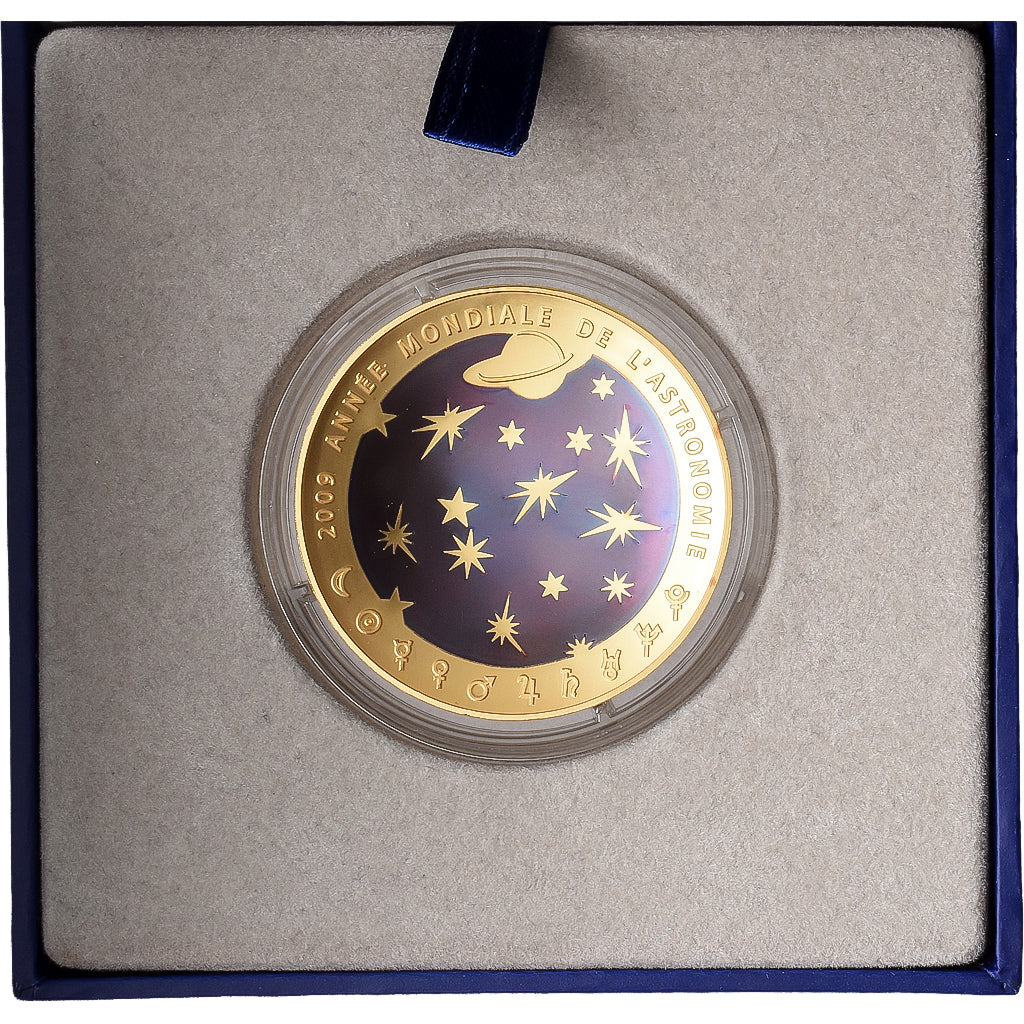 France, 200 Euro, Année Mondiale de l'Astronomie, BE, 2009, MDP, Or, FDC