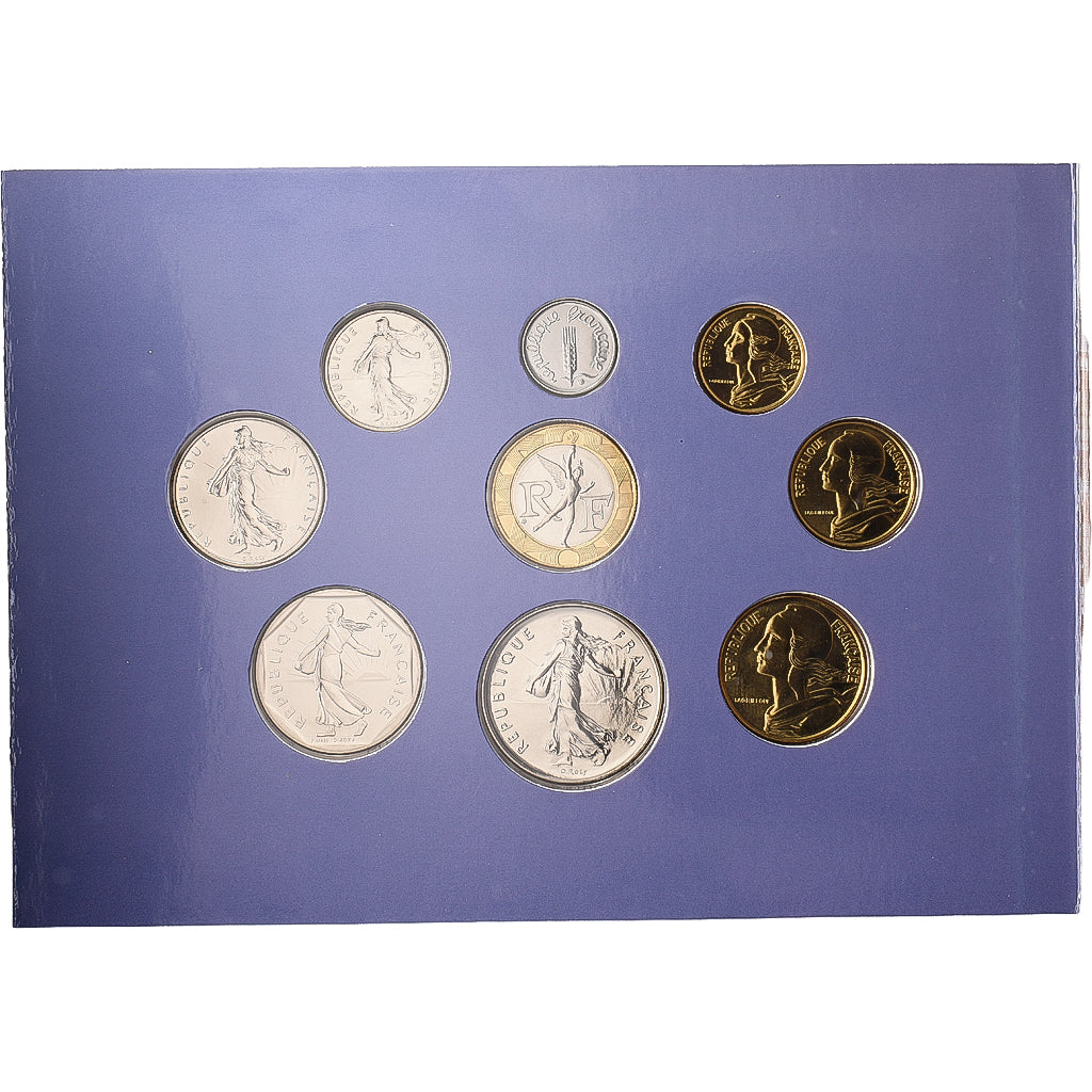 França, Coffret 1 c. à 10 frs., 1991, MDP, BU, N/D, MS(65-70)
