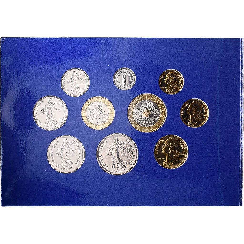 Francia, Coffret 1 c. à 20 frs., 1992, MDP, BU, N.C., FDC