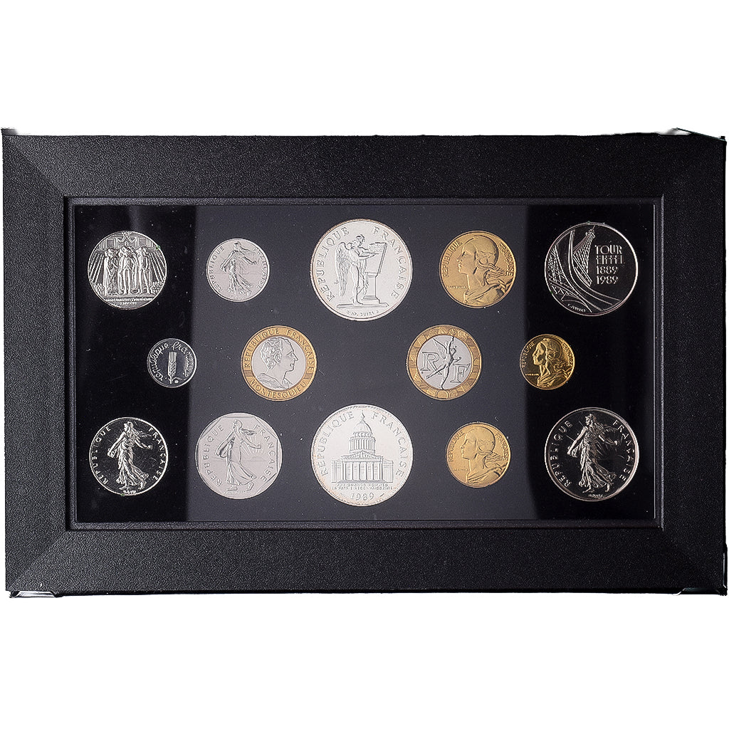 Francia, Coffret 1 c. à 100 frs., 1989, MDP, série FDC, Sin información, FDC