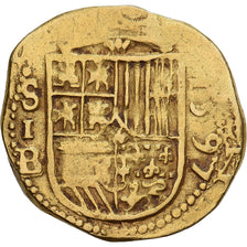 Spagna, Philip II, 2 Escudos, 1597, Seville, Oro, MB+