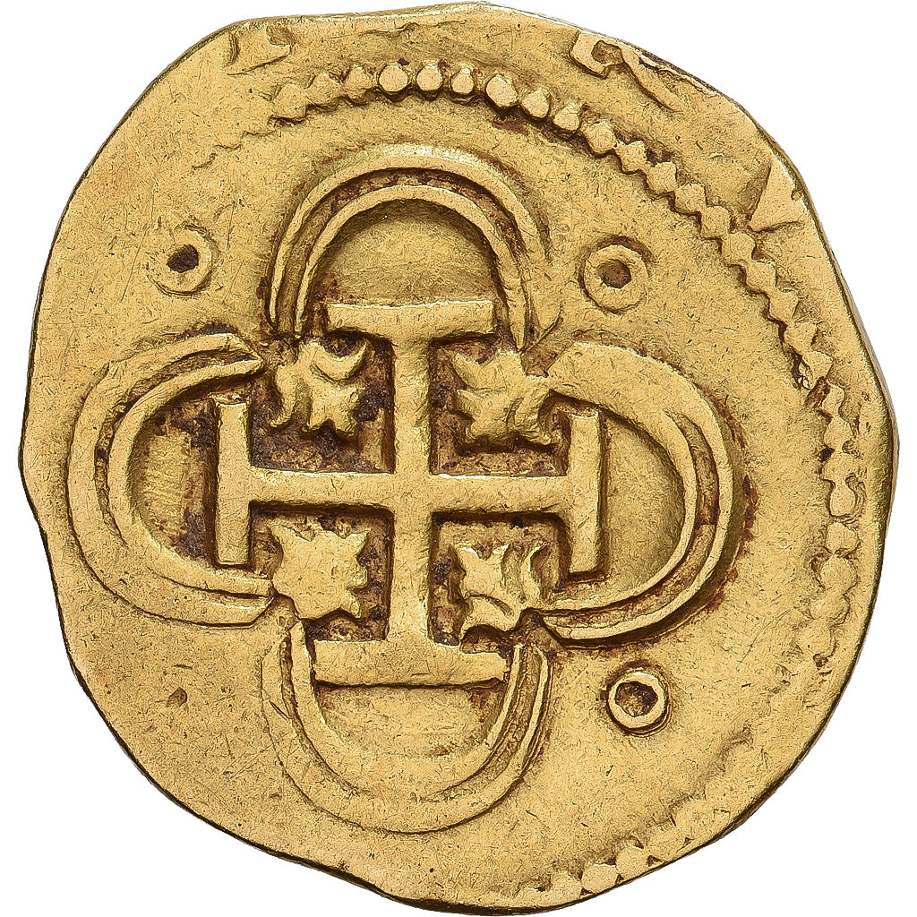 Spagna, Philip II, 2 Escudos, 1597, Seville, Oro, MB+