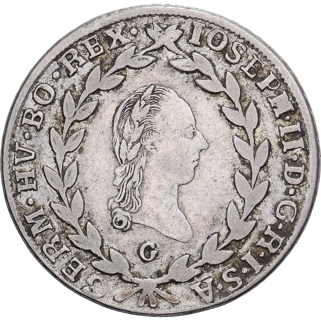 Áustria, Joseph II, 20 Kreuzer, 1785, Prata, VF(30-35), KM:2069