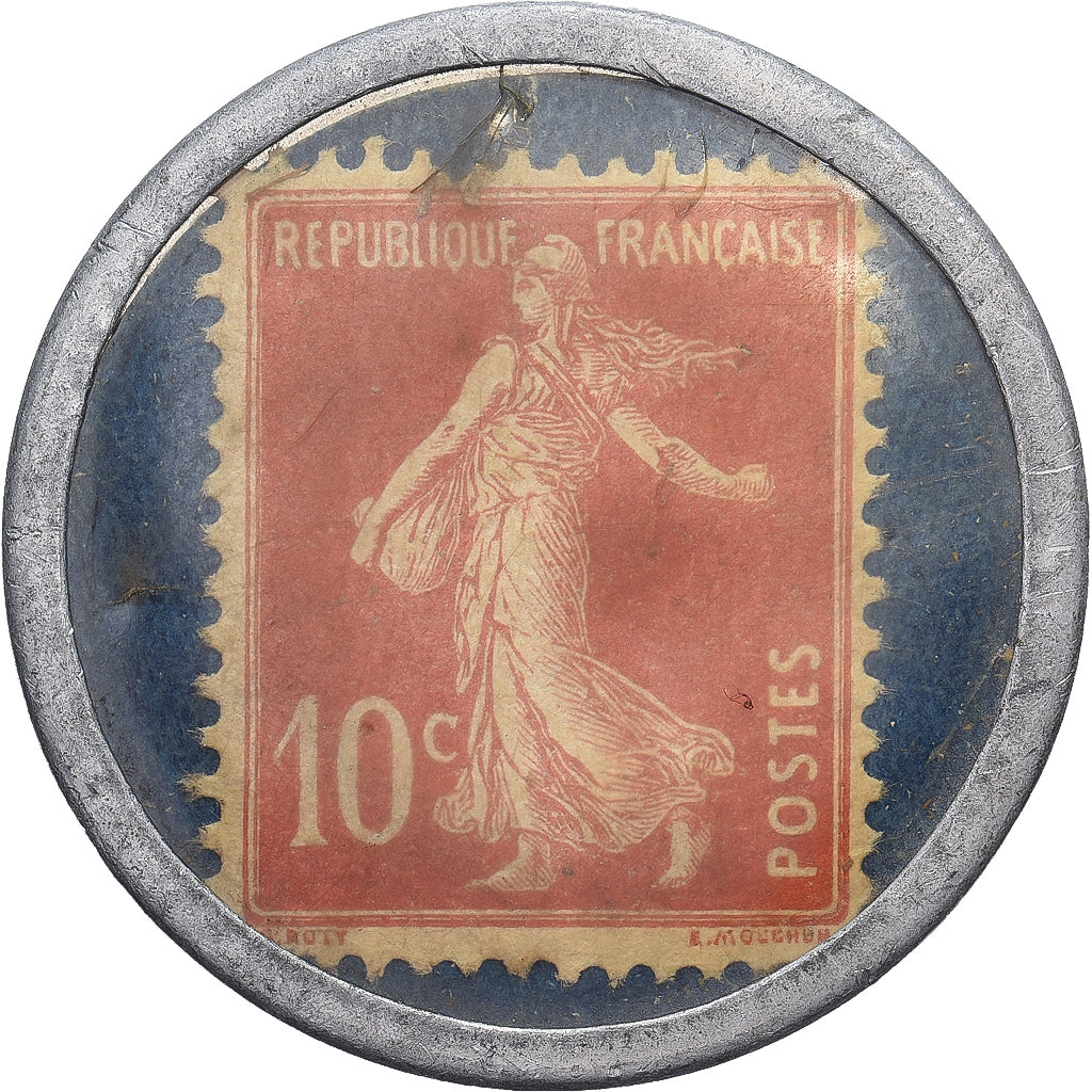 France, Crédit Français, Paris, timbre-monnaie 10 centimes, 1920, EF(40-45)