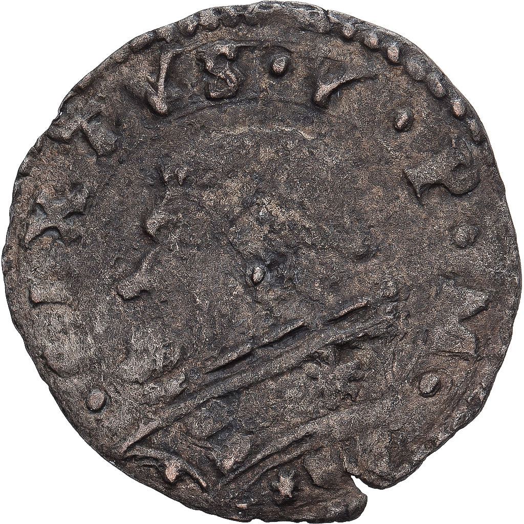 Papal States, Sixtus V, 1 Baiocchella, 1590, Castiglione delle Stiviere, Billon