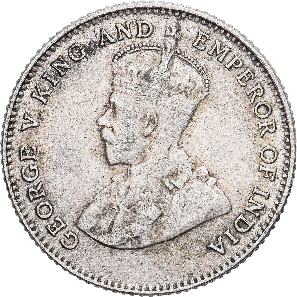 Estabelecimentos dos Estreitos, George V, 10 Cents, 1926, London, Prata