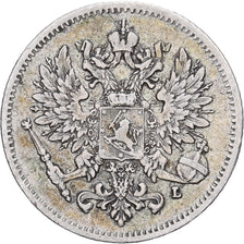 Finland, Nicholas II, 25 Penniä, 1907, Helsinki, Silver, EF(40-45), KM:6