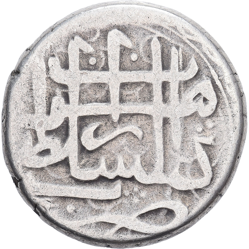 Emirate of Afghanistan, Sher Ali Khan, 1/2 Rupee, 1878, Zilver, FR, KM:413
