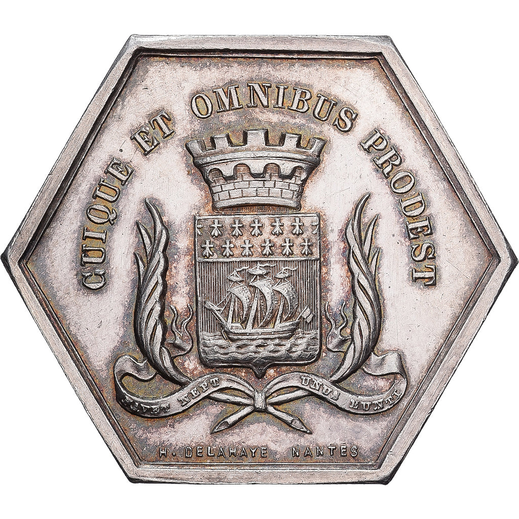 France, Token, Assurances mutuelles contre l’incendie de Nantes, 1849, Silver