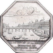 França, Token, Les trois ponts en fer sur la Seine, 1800, Prata, AU(55-58)