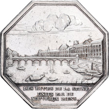 França, Token, Les trois ponts en fer sur la Seine, 1800, Prata, AU(55-58)