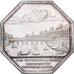 Francia, zeton, Les trois ponts en fer sur la Seine, 1800, Plata, EBC