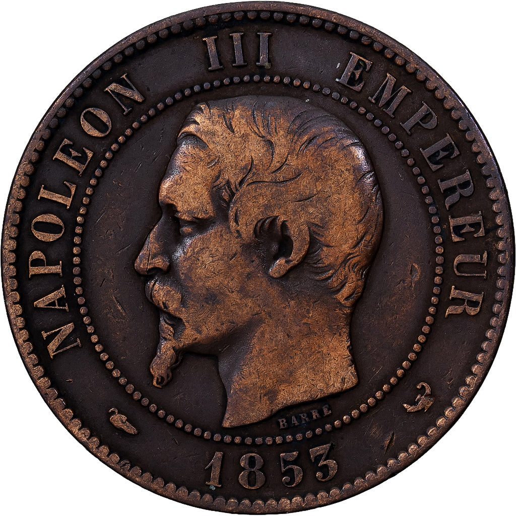 Frankrijk, Token, Visite de Napoléon III à Lille, 1853, Barre, FR, Bronze