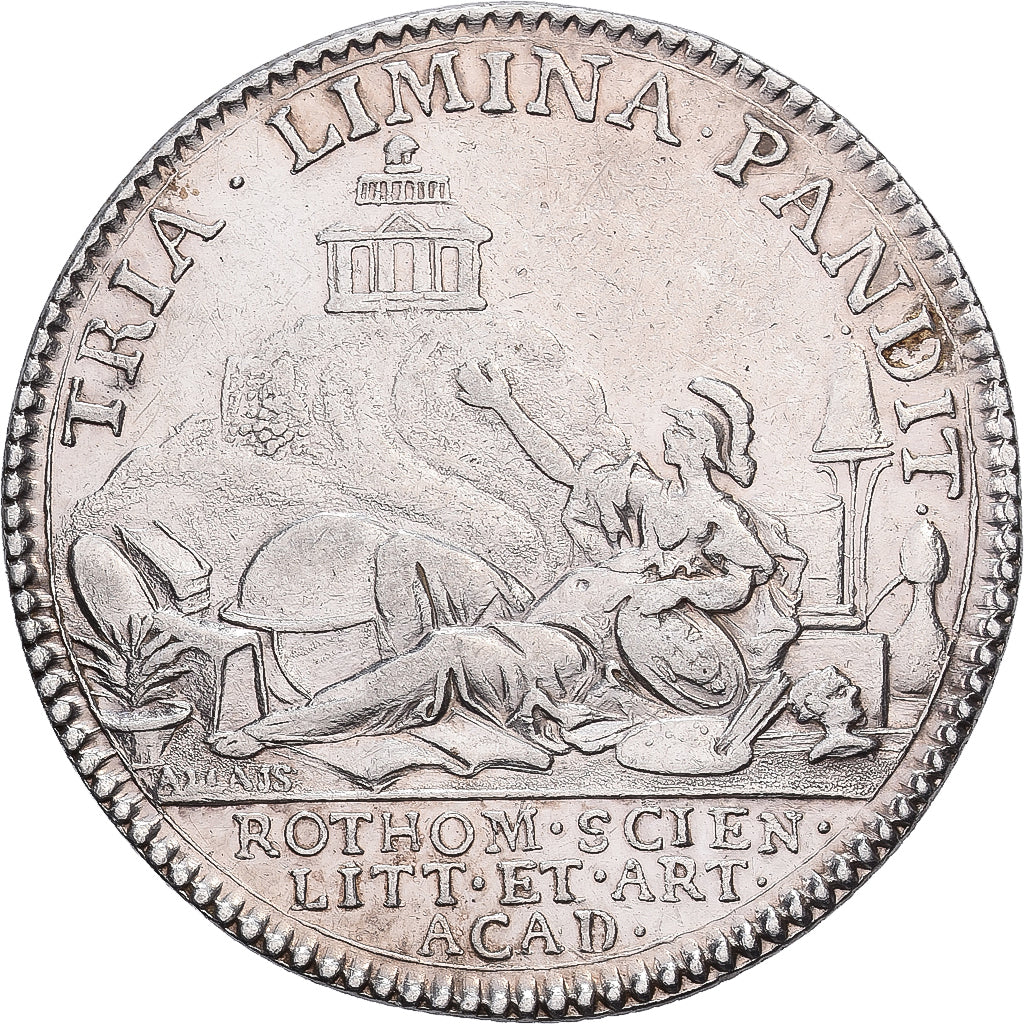 France, Token, Louis XV, Académie royale de Rouen, Silver, AU(50-53)